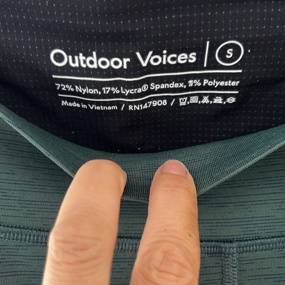 Outdoor Voices Forest Green Space Dye 7/8 Warmup Leggings Size Small - Picture 4 of 5